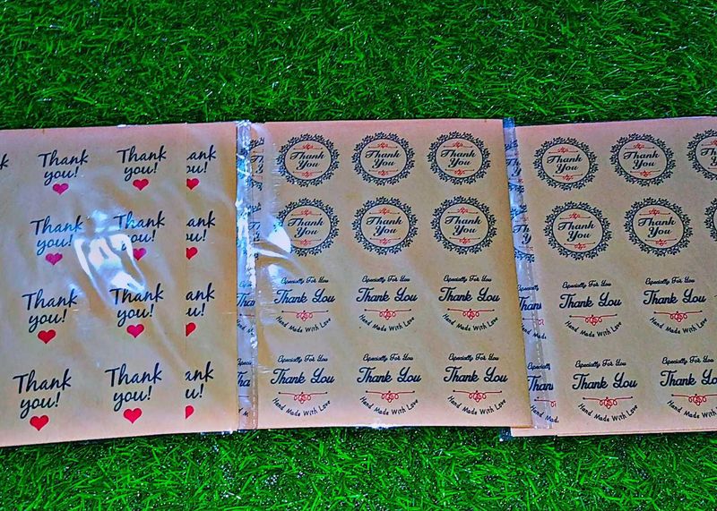 60 Pcs Eco Friendly Thankyou Sticker