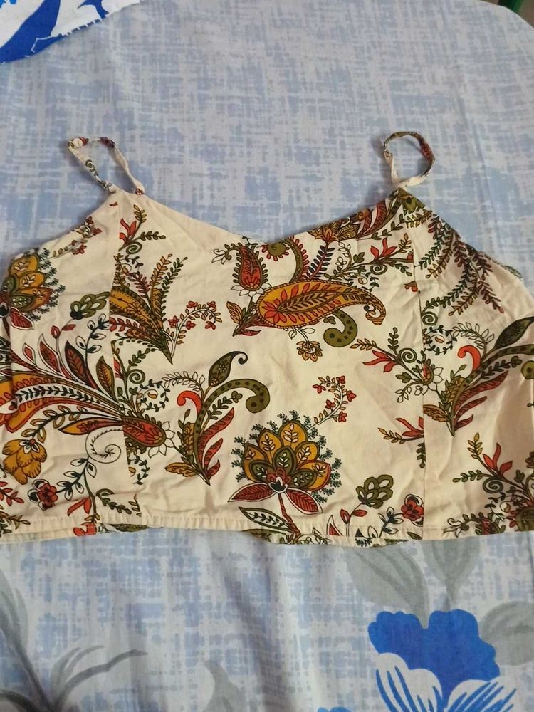 Boho Chic Paisley Crop Top Bust 36 -38 in