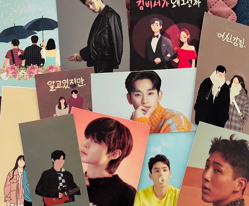 K-Drama photocards ( PACK OF 12 ) freebie sticker