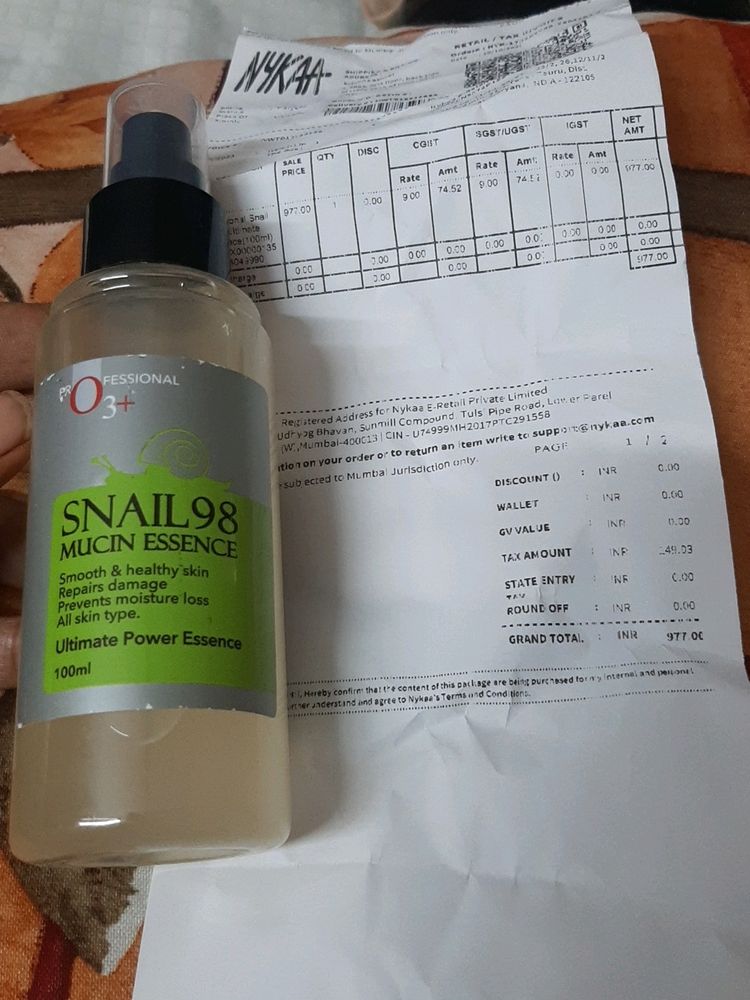 O3+ Snail98 Mucn Essence 100ml