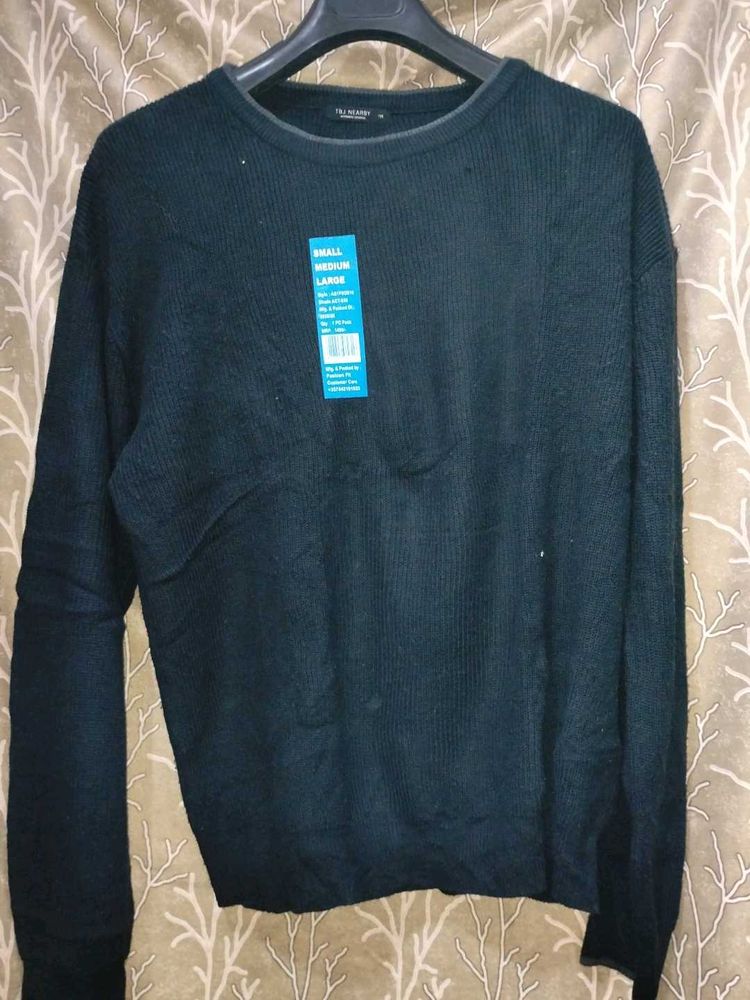 Stylish Black Pullover Sweater