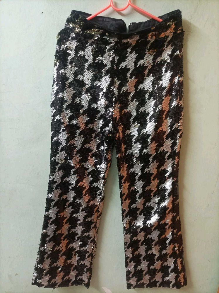 Sparkling Sequin Houndstooth Pants