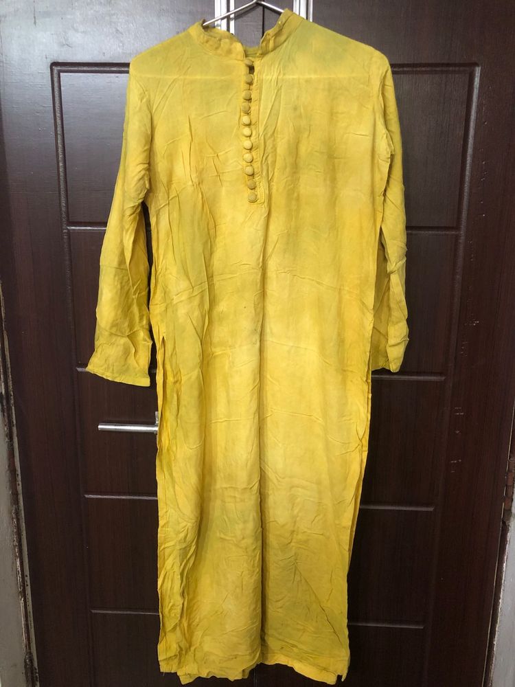 Yellow Cotton Kurta