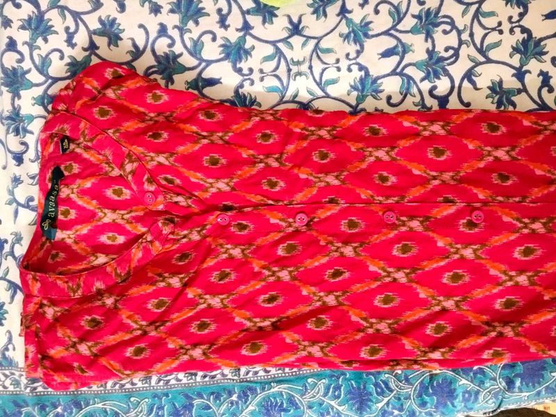 Pink Printed Kurta