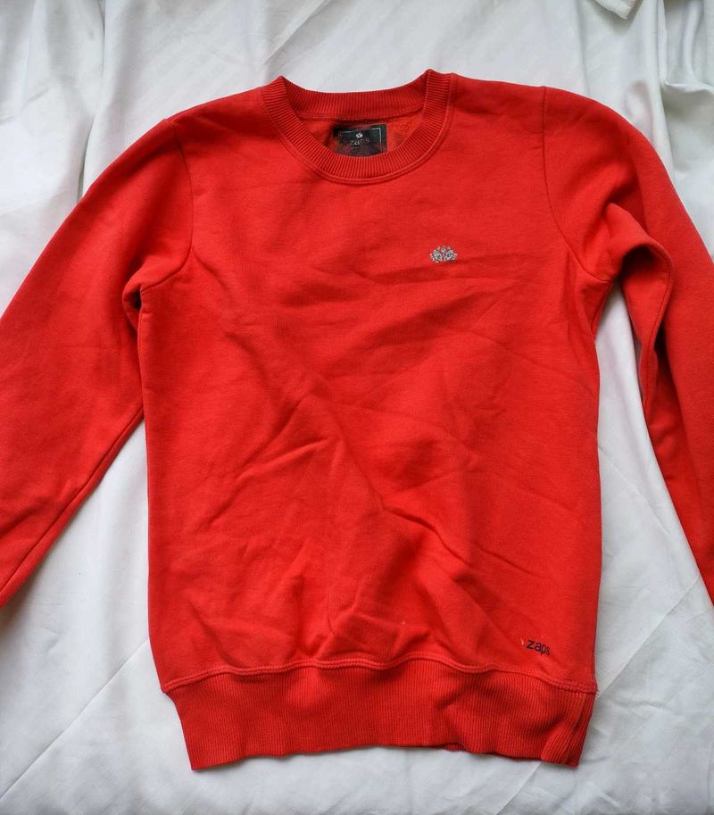 Red And Blue Pullover Sweatshirt