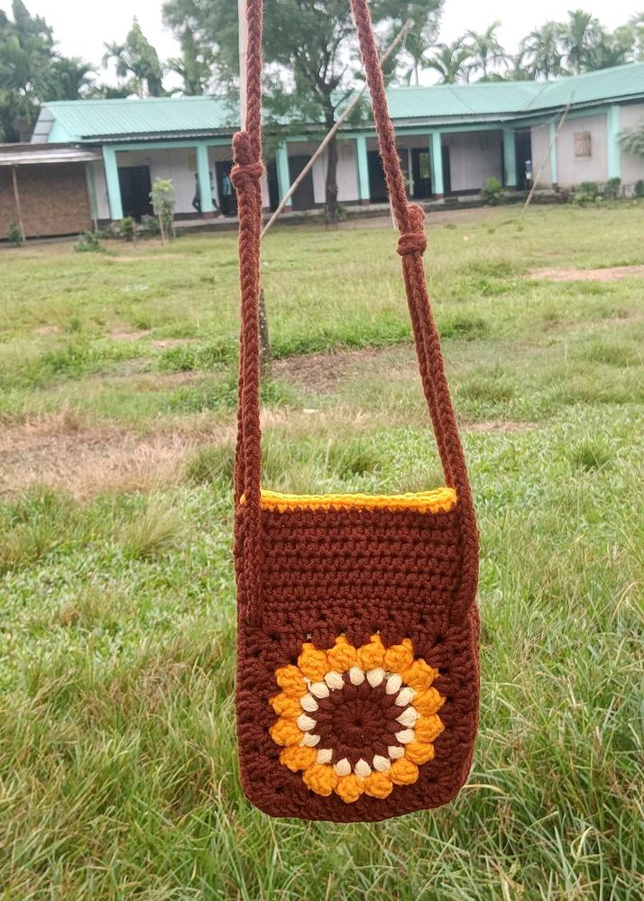 Crochet Sunflower Crossbody Bag 🤗🥰