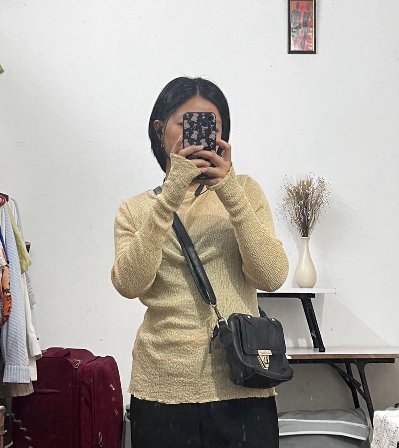Black Leather Sling Bag