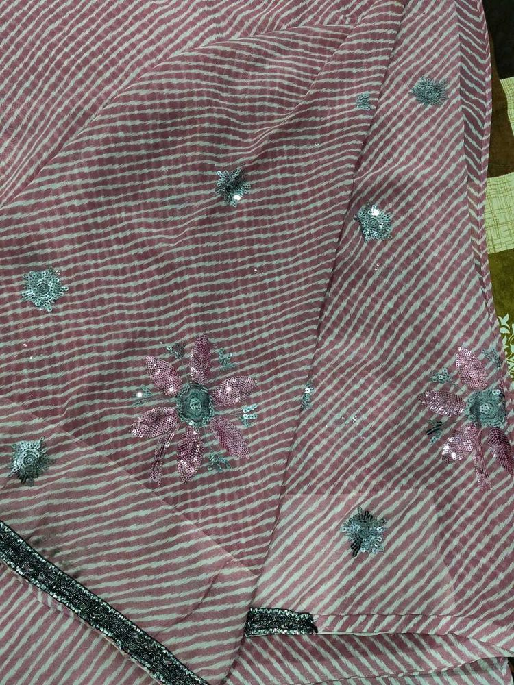 Elegant Striped Saree