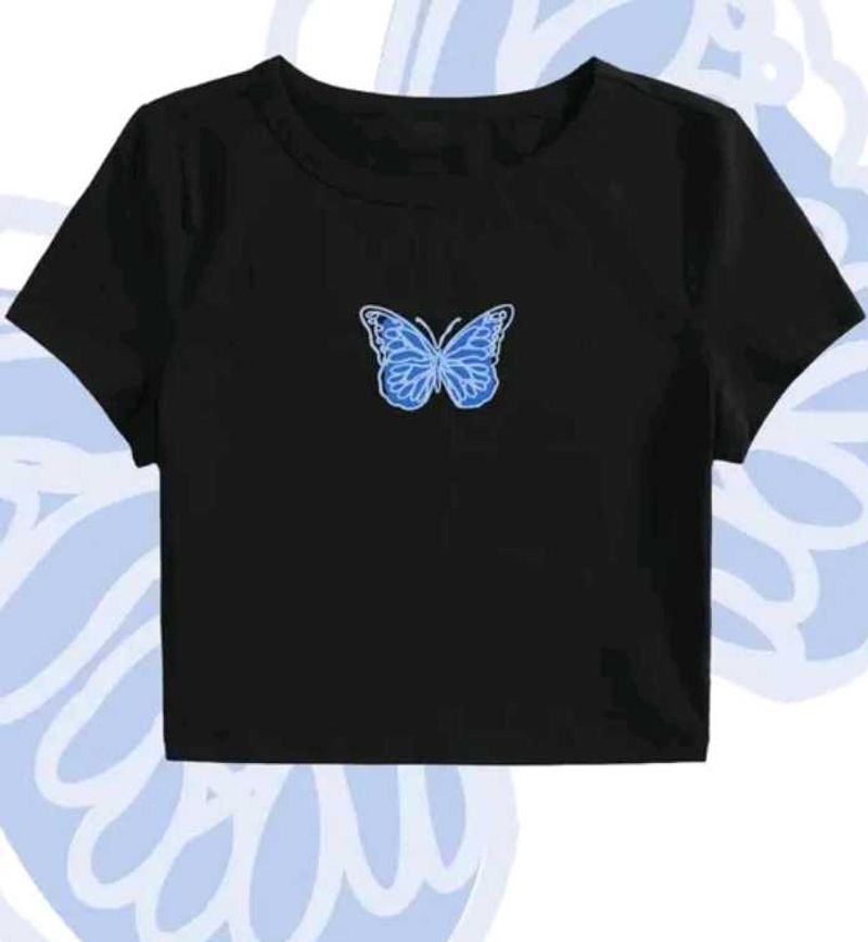 butterfly embroidery top