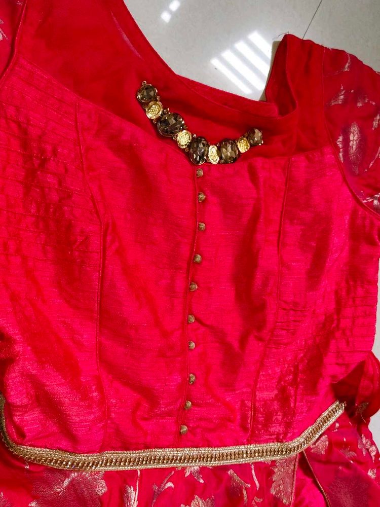 Elegant Red Ethnic Blouse