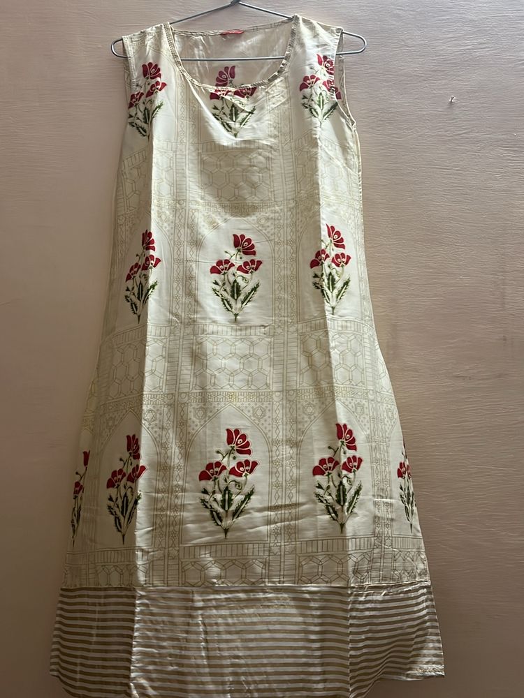 W Sleevless Kurti With Jacket