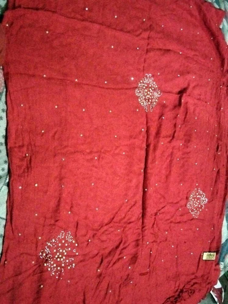 Red Embellished stole