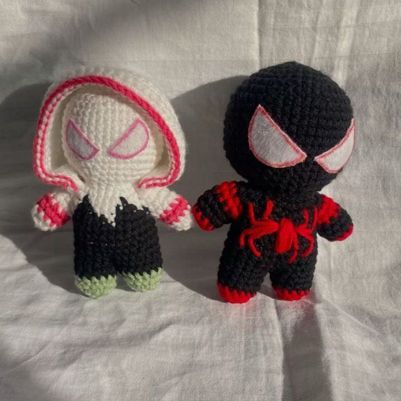 Crochet Spider-Verse Dolls And keychains