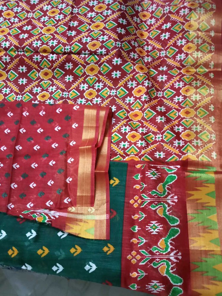 Patola Silk Saree - ApcoDesign -WithUnstichedBlous