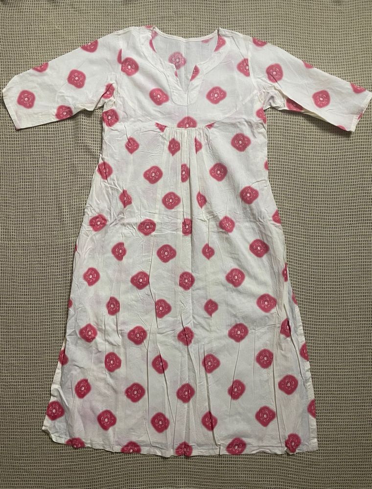 Pleated Straight Kurta
