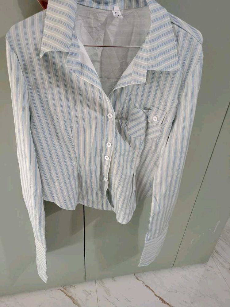 Striped Button-Down Shirt