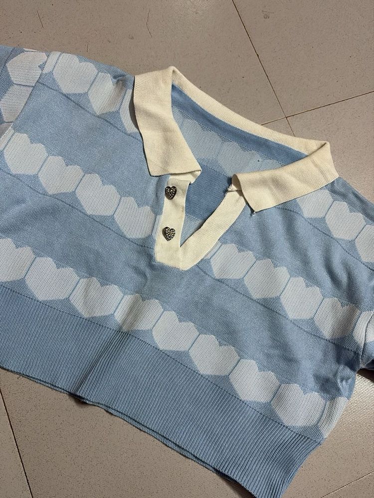 Cute Heart Pattern Top