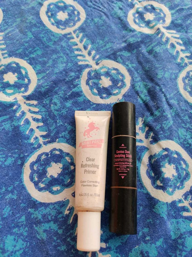 Miniso Combo Primer And Duo Contour Highlighter