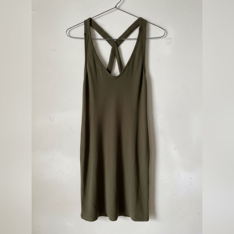 Olive Green Mini Dress