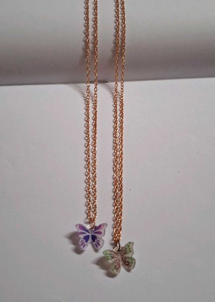 🦋 Combo Butterfly Chains – Purple &amp; Gree🫧🌿