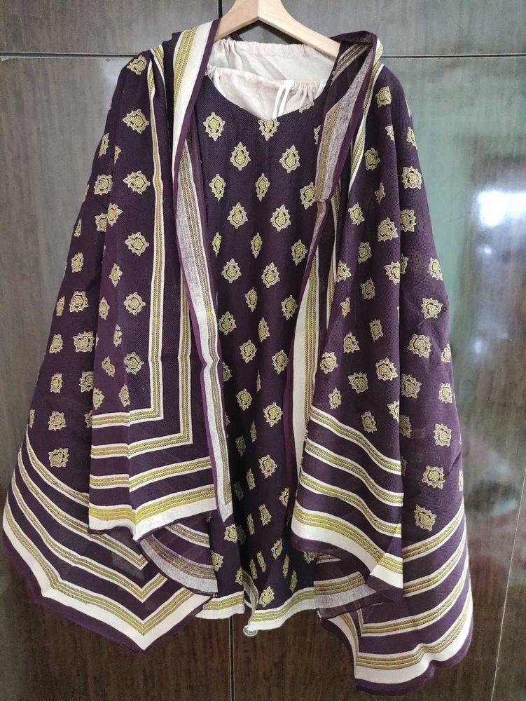 Kurta Salwar Set With Dupatta, 46inch