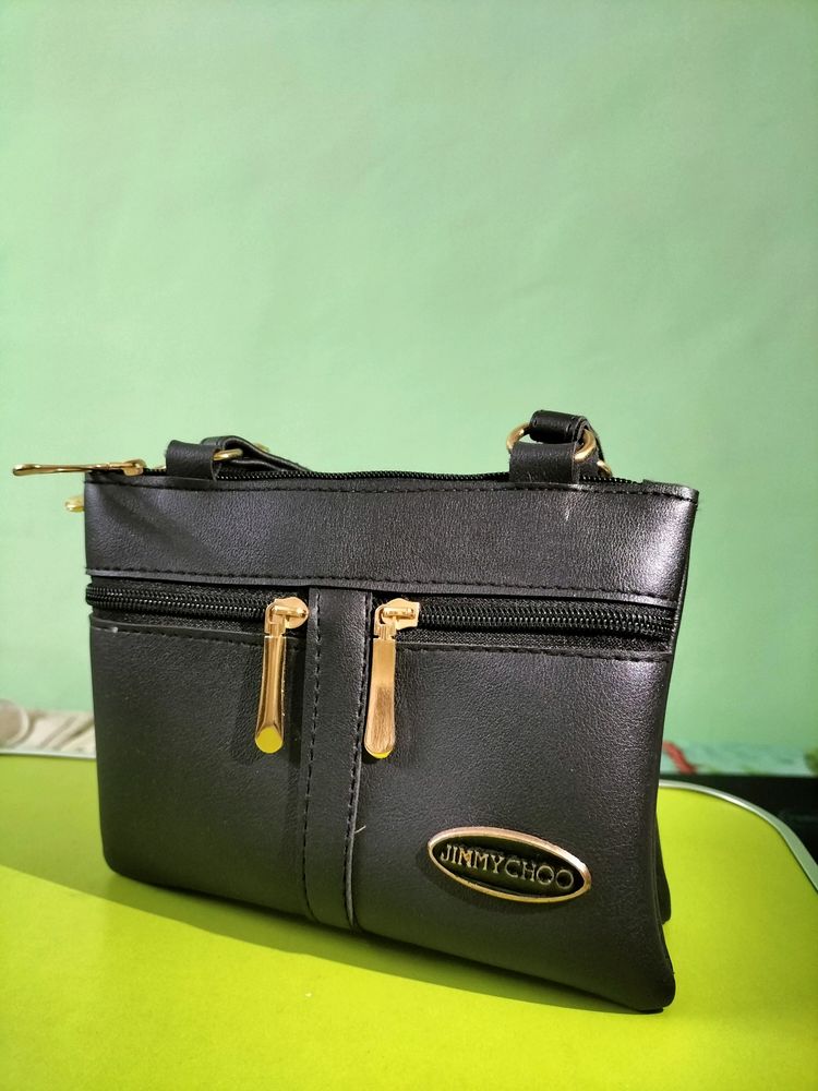 Jimmy Choo first copy Black Purse with sling belt