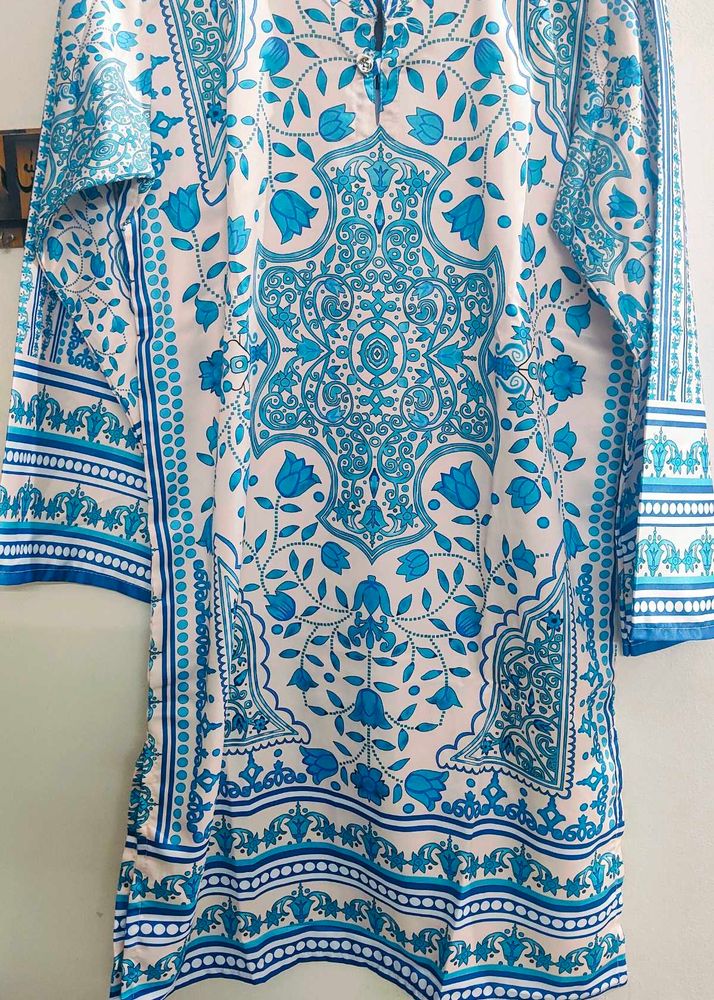 Elegant Blue Printed Cordset