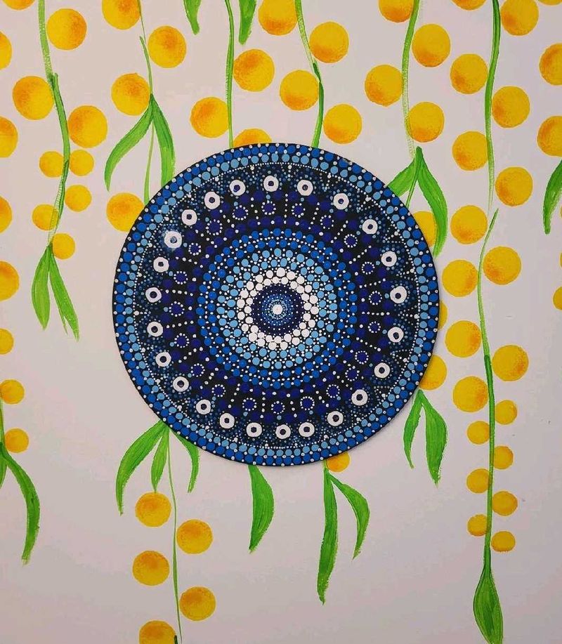 Hand-Painted Mandala Wall Decor
