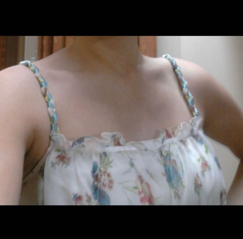 White Floral Print Tank Top