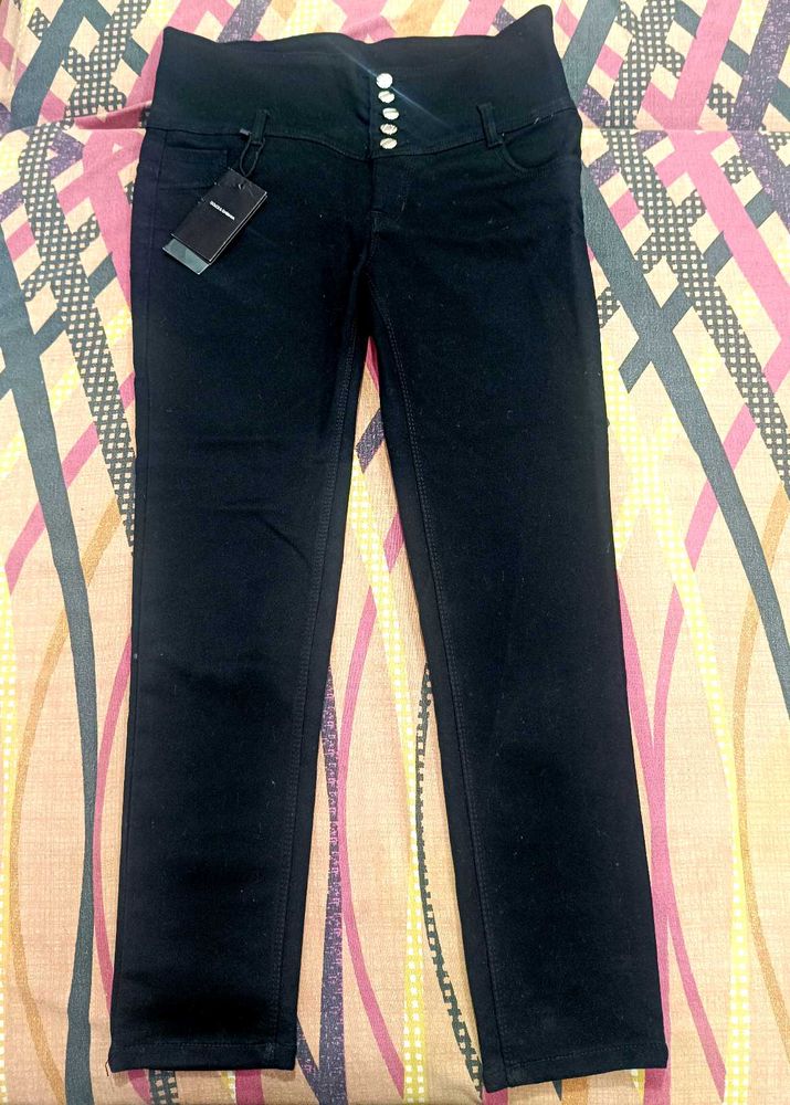 Dolce &amp; Gabbana Dupe High-Waisted Jet Black Jeans