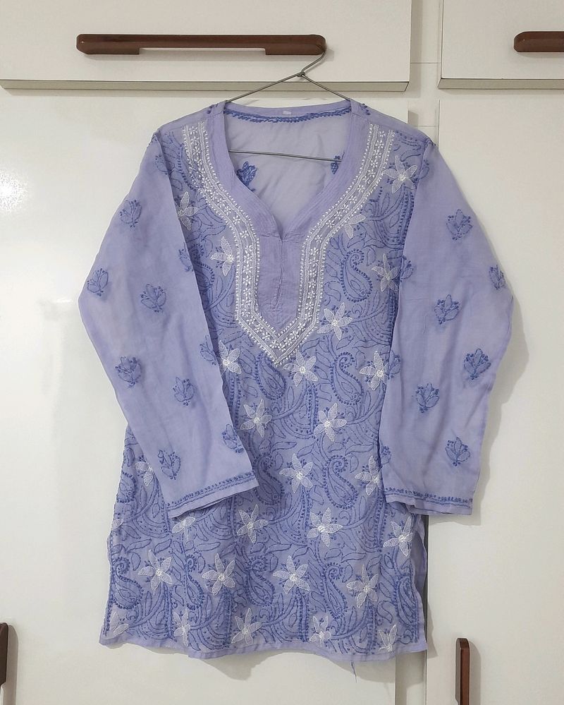 Transparentish Chikankari Kurti