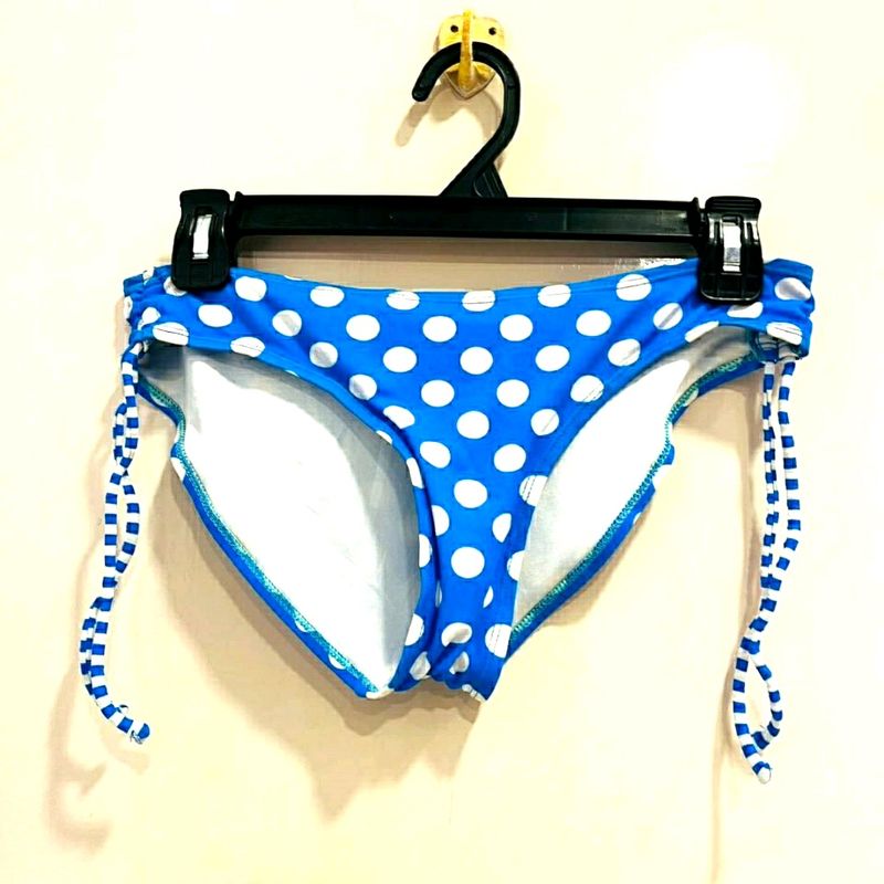 Blue Polka Dots Bikini Bottom