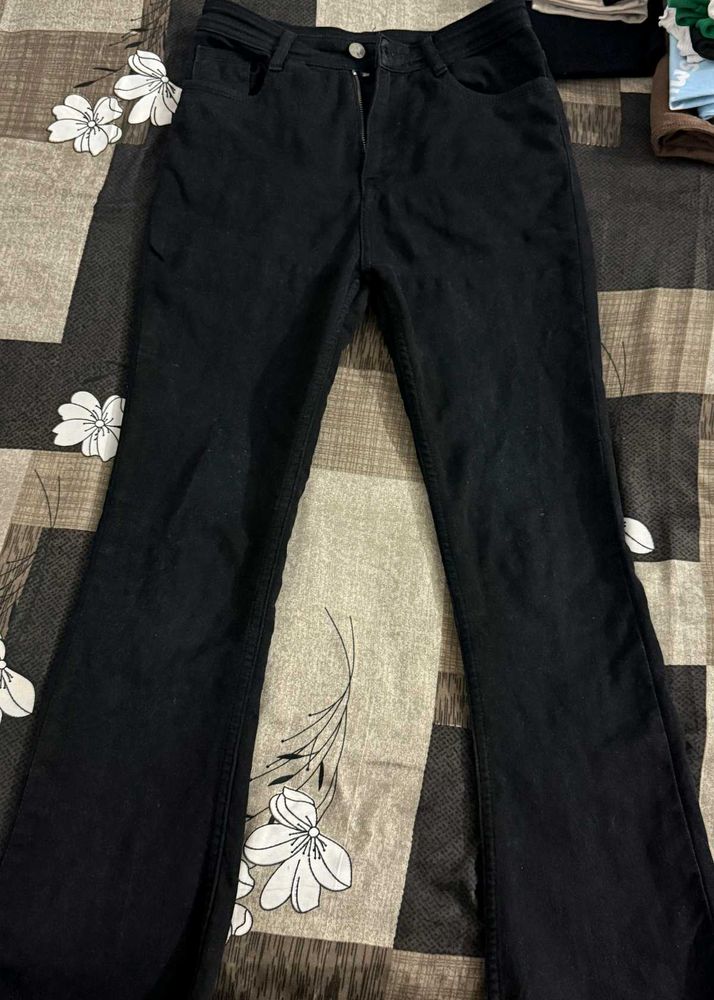 Black Flared Jeans high waist