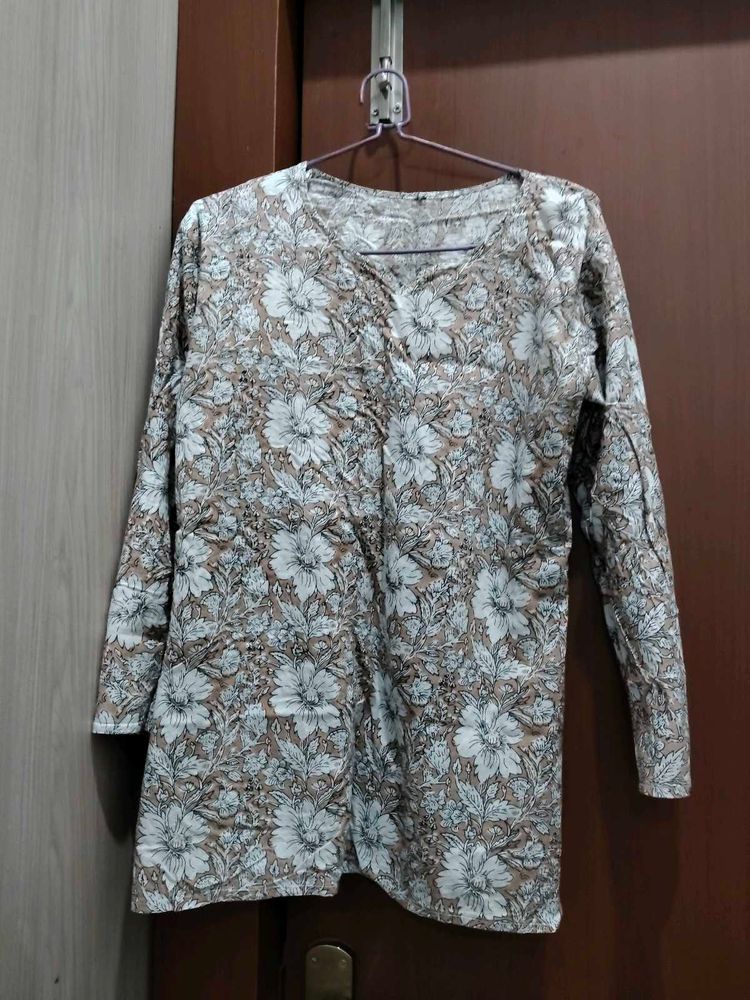 Floral Print Long Sleeve Top
