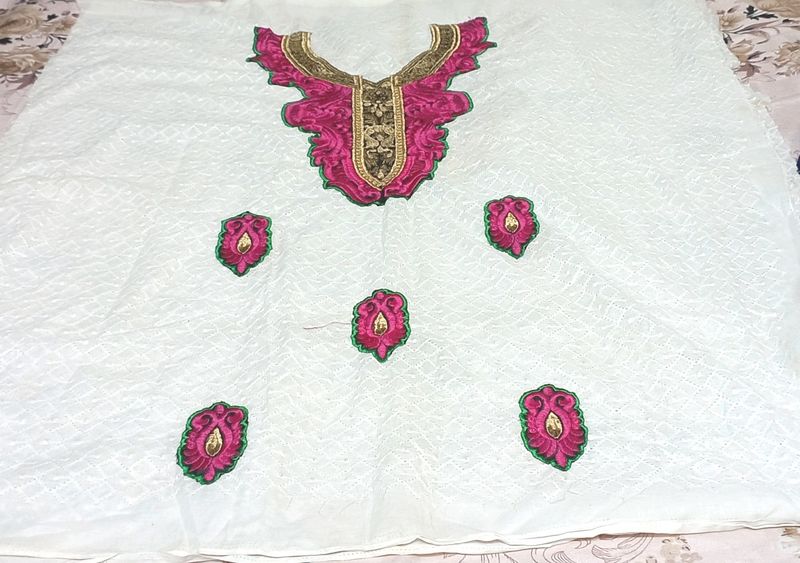 Chikankari Embroidery Dress Material