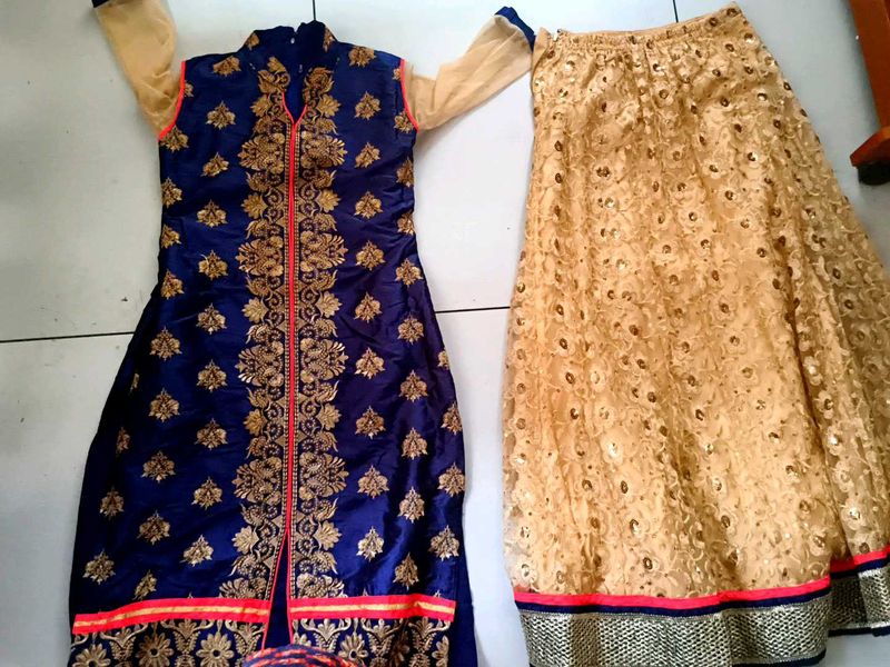 Salwar Suit With Skirt