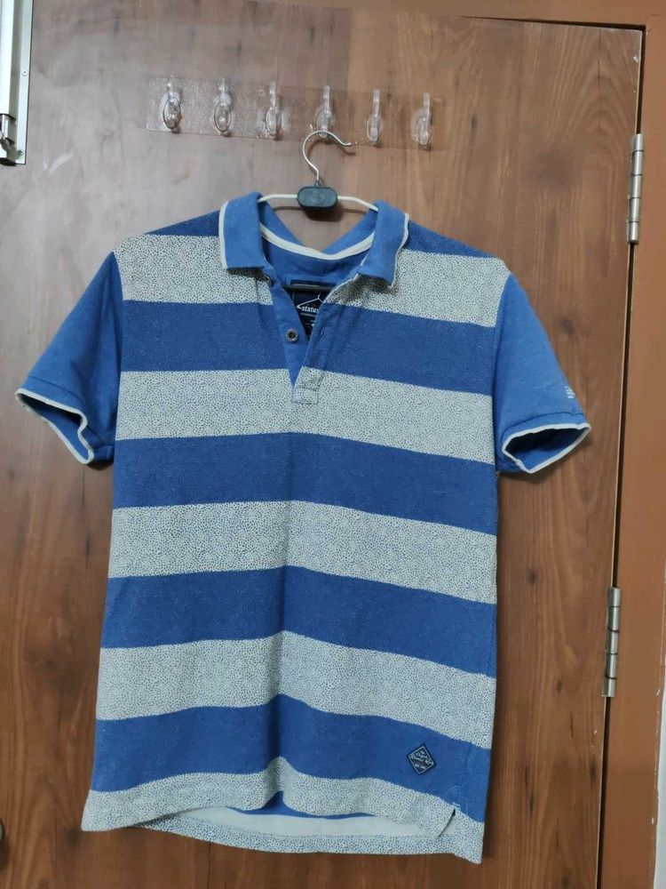 Less Used Striped Polo Shirt