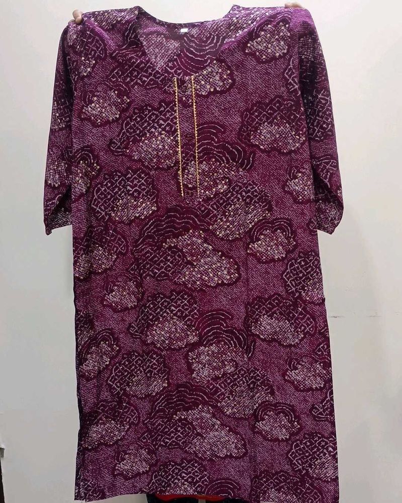 Purple Printed Kurti (BRAND NEW)