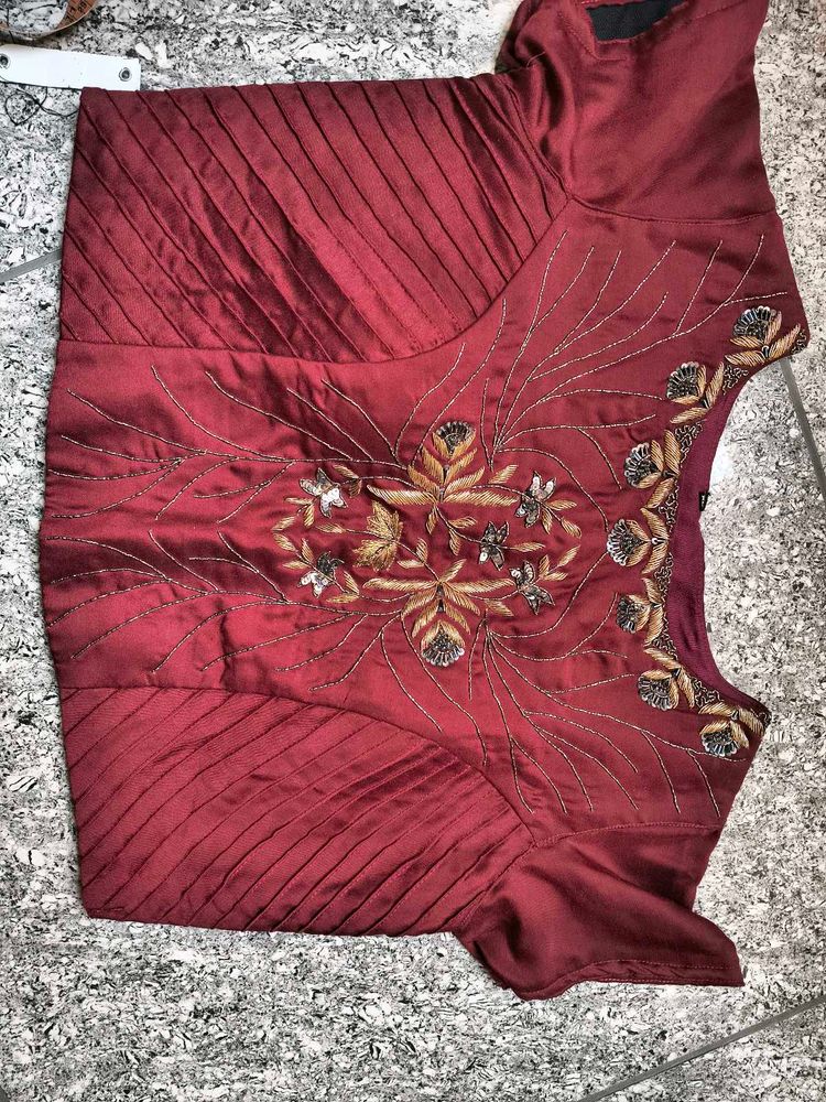 Elegant Maroon Blouse