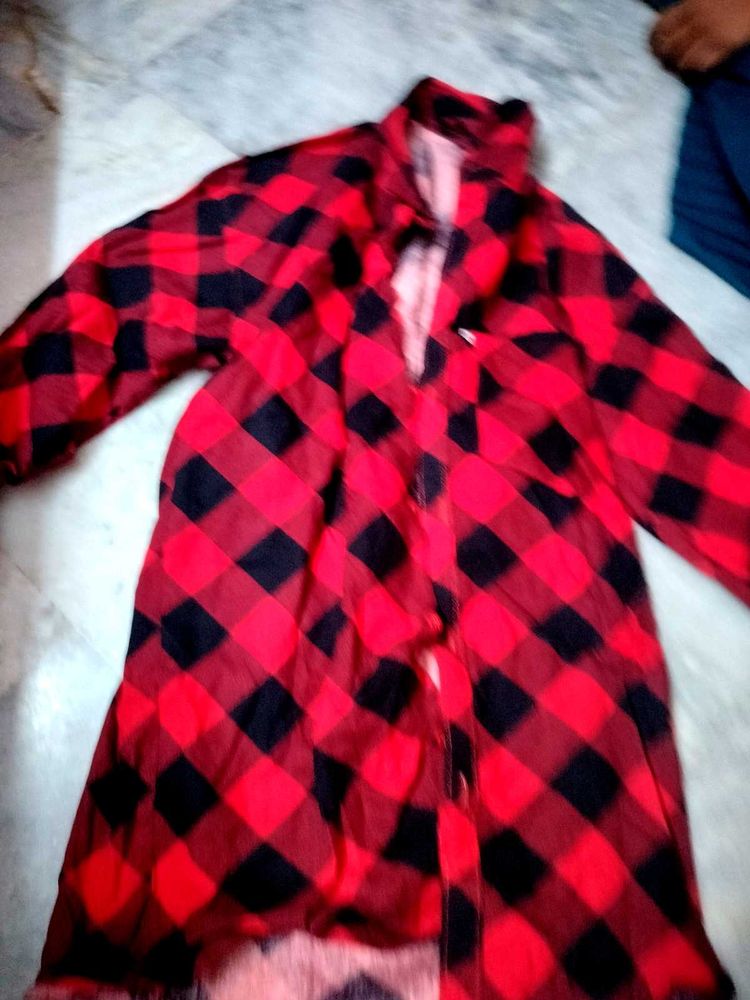 Red &amp; Black Checkered Shirt