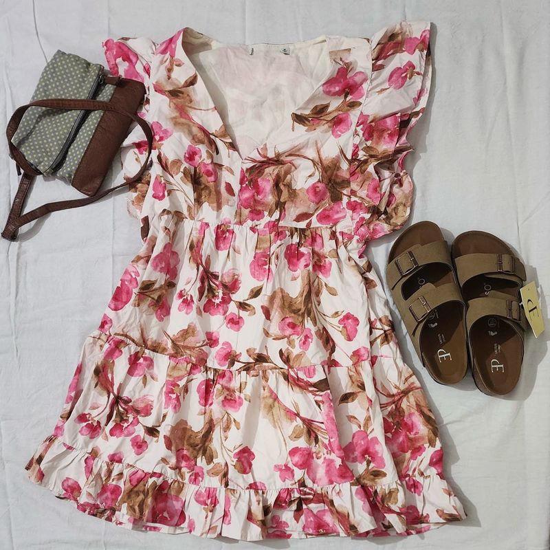 Pink Floral Dress