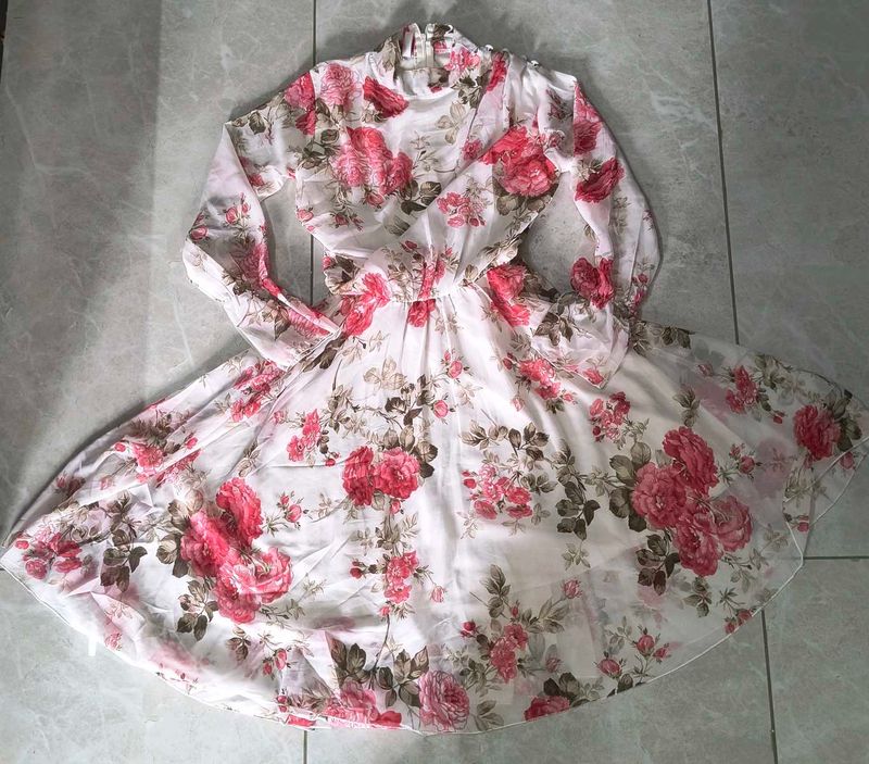 FREE SHIPPING....Floral Print Long Sleeve Dress