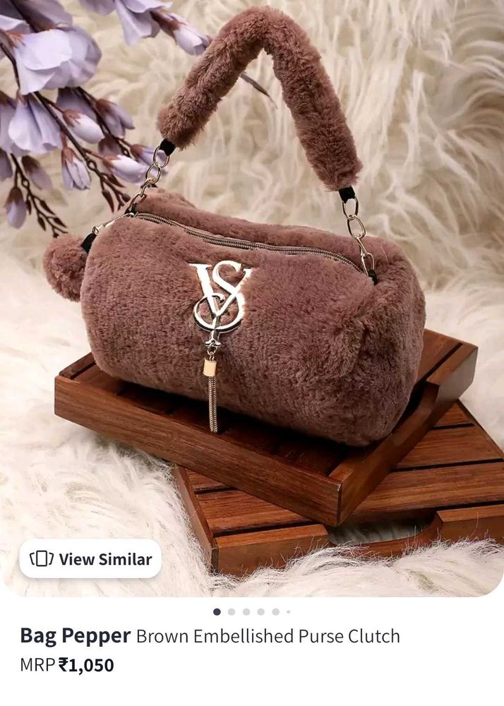 Bag Pepper Velvet Fur Purse