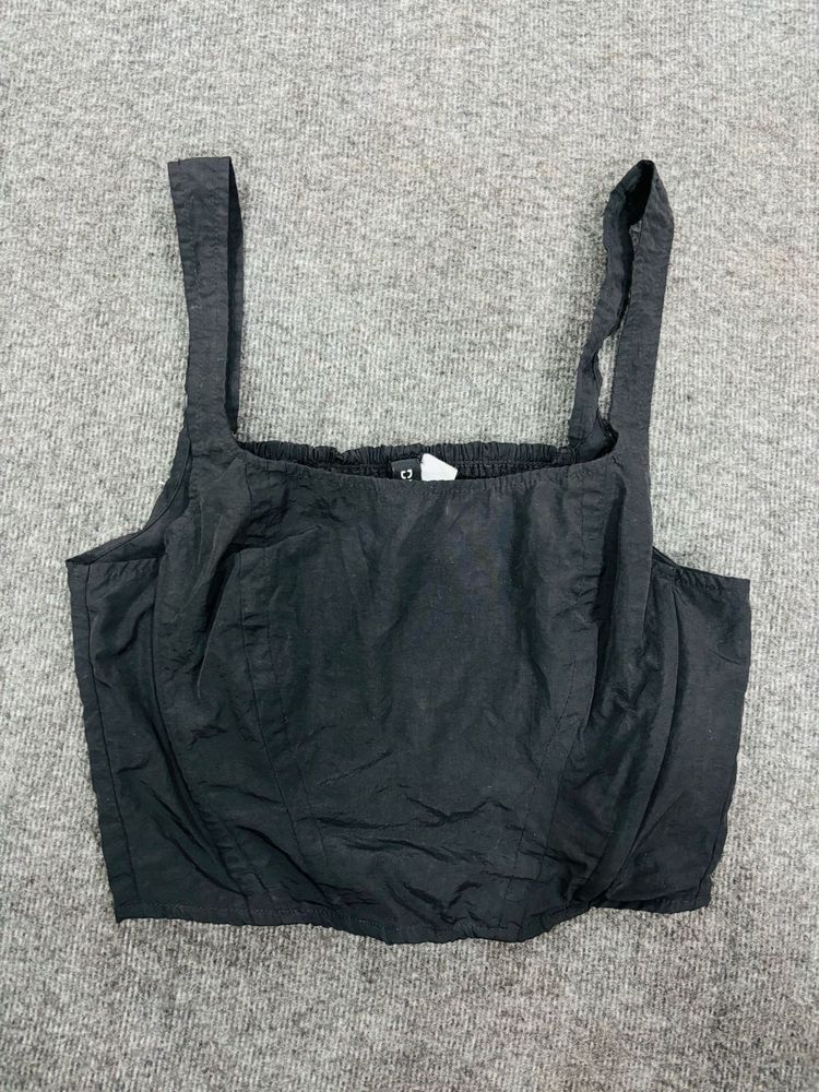 H&amp;M Black Corset With Bonning