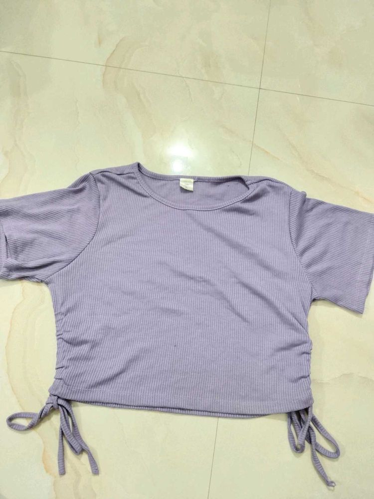 Cute Lavender Crop Top