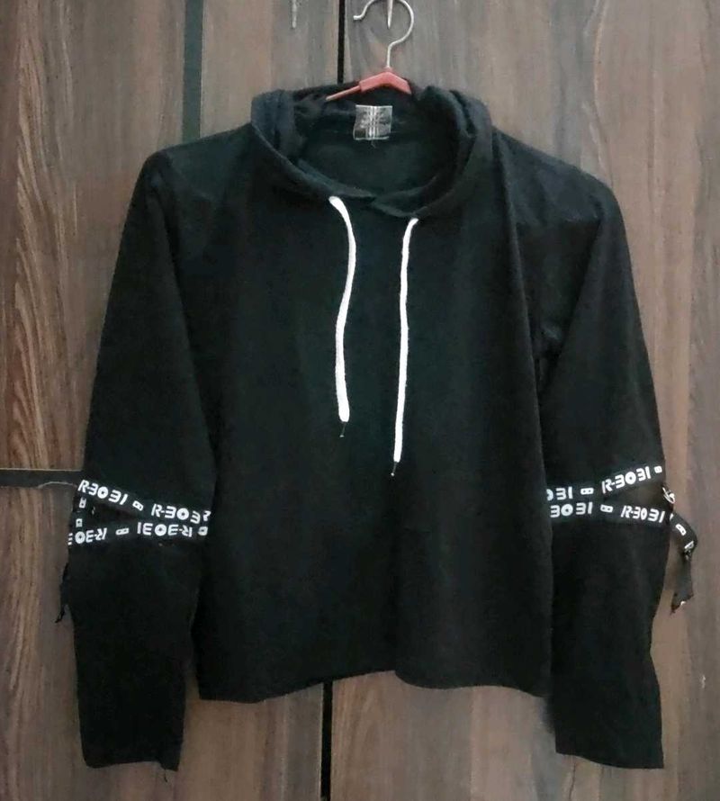 Black Graphic Hoodie