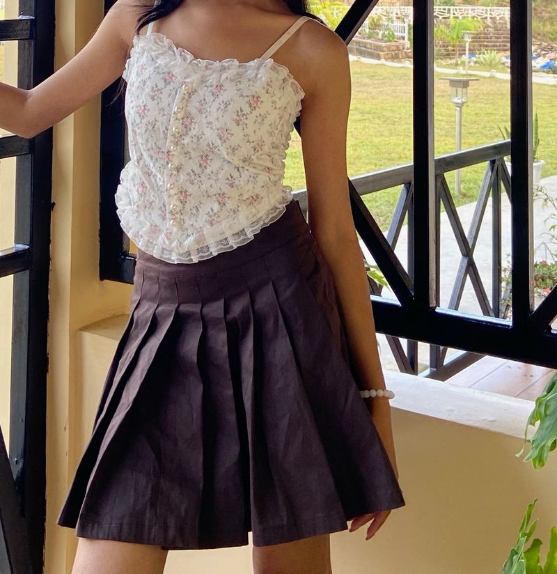 White Corset Style Top