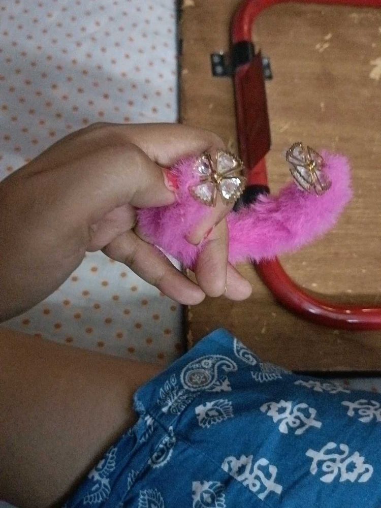Pink Furry Bracelet