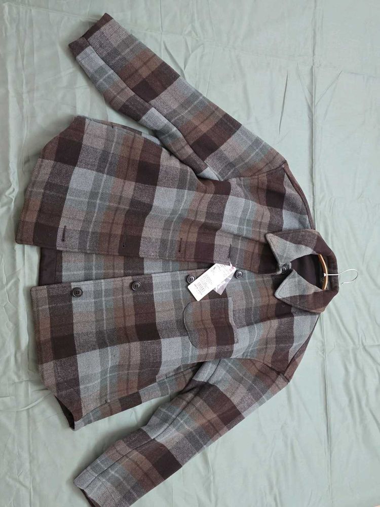 Winter Plaid Oversized Jacket