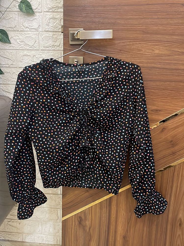 Polka Dot Long Sleeve Top